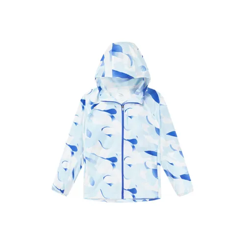 Antakids Куртки Пальто Вода Небесно-голубой С принтом по всей поверхности Подростки