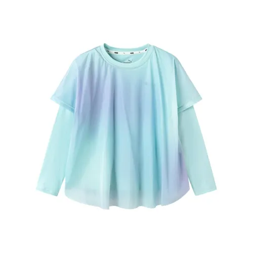 PUMA Пурпурно-зеленые оттенки школьные рубашки T