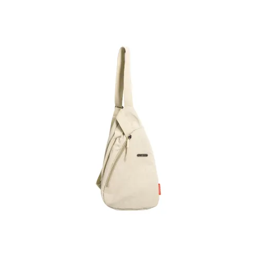 GOBLIN SHARKS 1759 Nylon Sling Bag Standard Unisex Ecru Black GOBLIN SHARKS 1759 Сумка через плечо из нейлона Стандартная Унисекс Экрю Черный