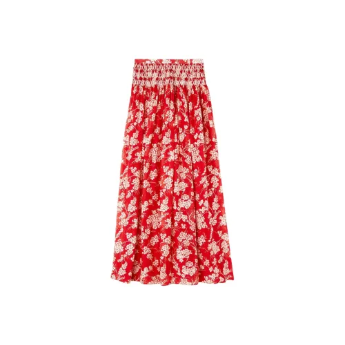 Loro Piana Tango Красный Женские Повседневные Длинные Юбки