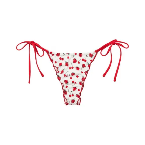 Victoria's Secret Розовый BY FRANKIES BIKINIS Reign Бикини Низ SB Плавки Женские Красно-белый