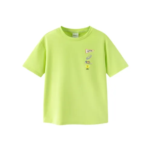Asics Желтый Зеленый Унисекс Футболки
