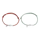 Счастливый кои Рыбка Колокольчик Браслет-шнурок - Красный + Зеленый