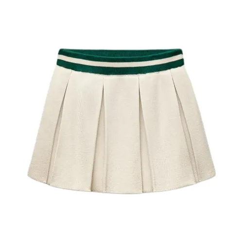 ZARA Повседневные короткие юбки Женские Натуральный белый