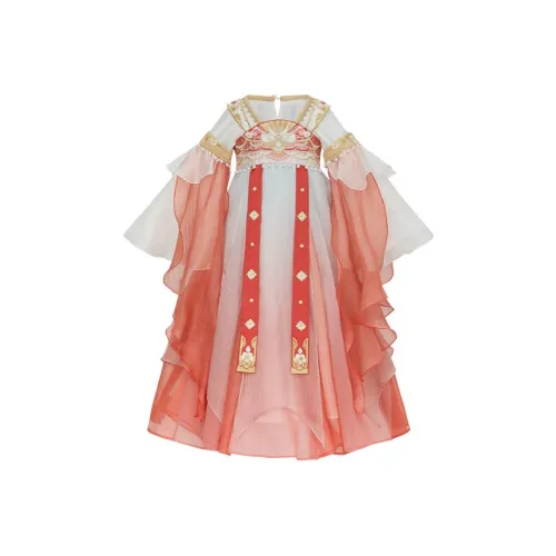 More Than Thirteen Sword Net 3 Co Branded Модель Красный Kids Ханьфу