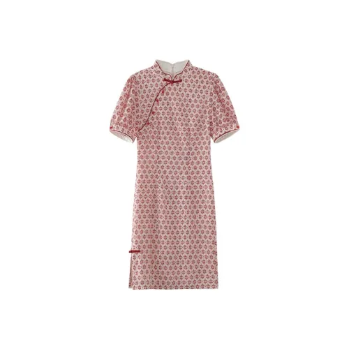 JINYE ORIENTAL Красно-белый Женские Ципао