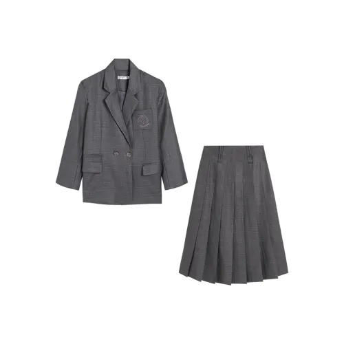 Ice Cream And Whale УНИФОРМ Женская Серая Клетка