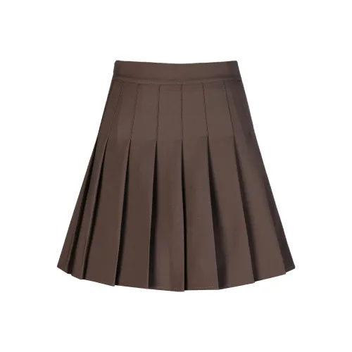 Wen Shan Повседневные короткие юбки Женские Светлый кофейный