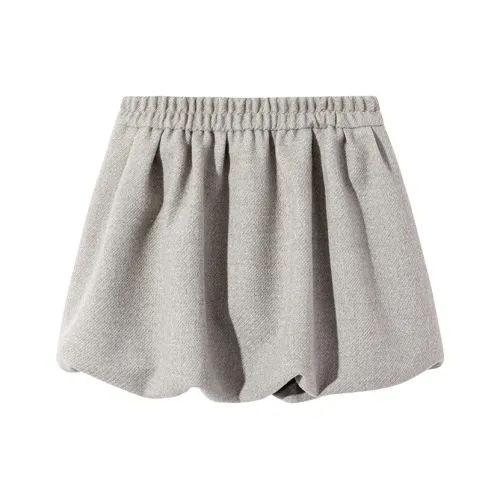 Ouyang Повседневные короткие юбки Женские Серый