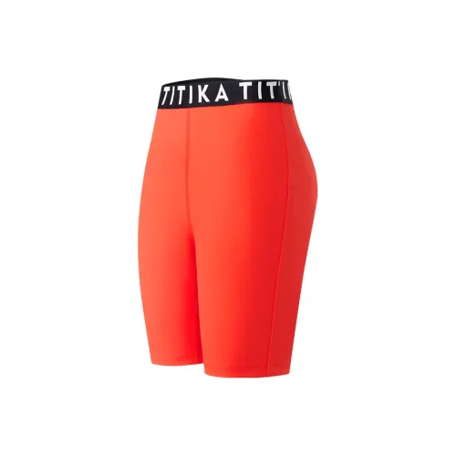 Titikaactive Спортивные шорты Женские Lava Красный