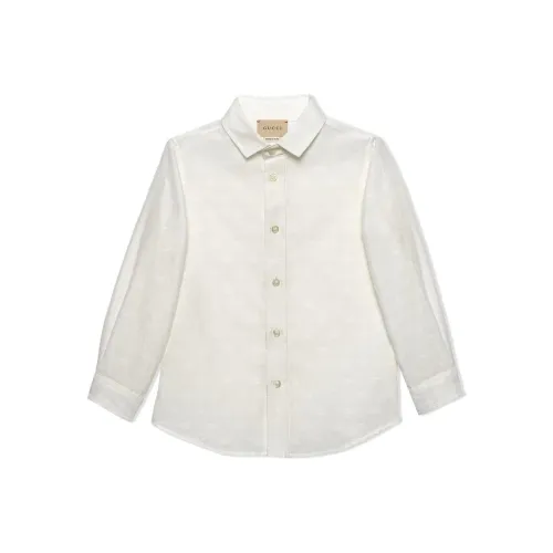 GUCCI SS23 Рубашка Весенний Осенний Детский Белый