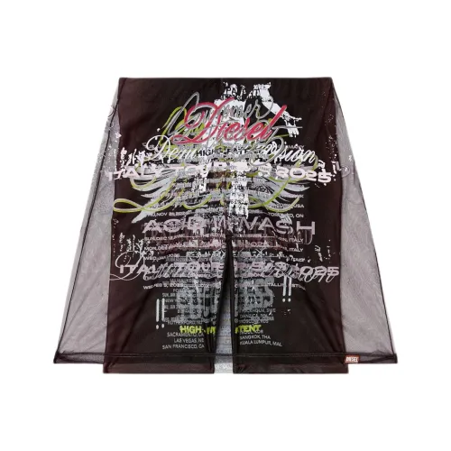 DIESEL Юбка с принтом Lyrics повседневная короткая женская