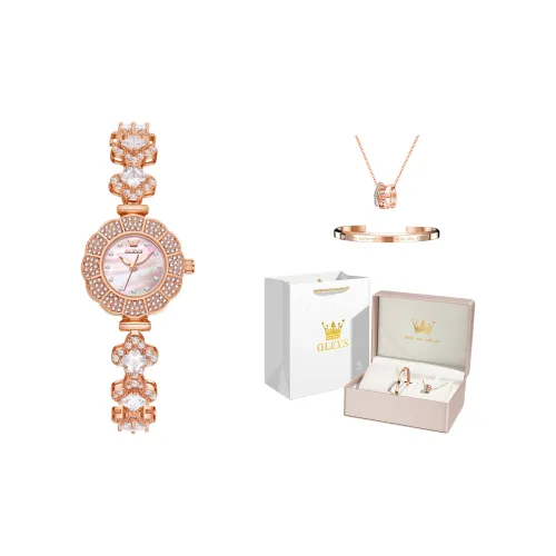 OLEVS Radiant Collection Кварцевый механизм Часы Женские Белый циферблат