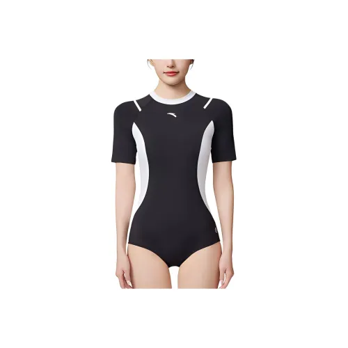 ANTA Ван-Пис Купальник Женская Основная Черный Чисто Белый