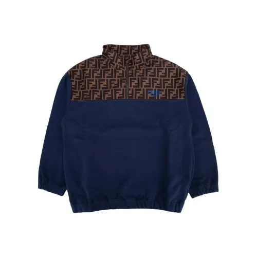 FENDI Свитшот Морской Синий Детский