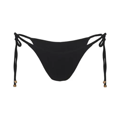 PRINCESS POLLY GLORA Галстук Боковая сторона Ребристый Бикини Низ Плавки Женские Черный Черный