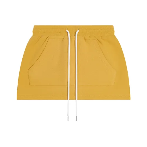 CALLED BACK Повседневные короткие юбки Женские Ярко-желтые
