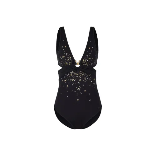 Paco Rabanne SS24 One-piece Swimsuit Women's Black