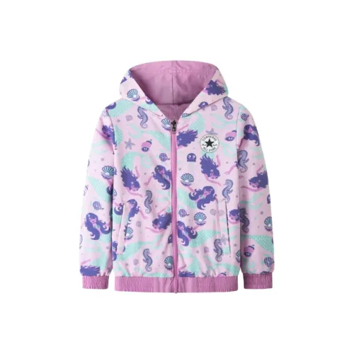 Converse Куртки Пальто Детский Лаванда Розовый