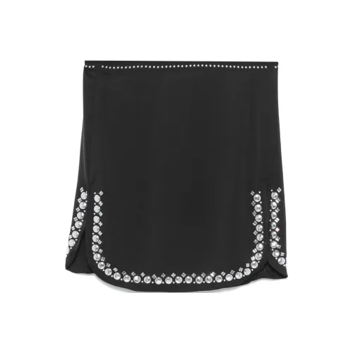 Paco Rabanne FW24 Повседневные короткие юбки Женские Черный