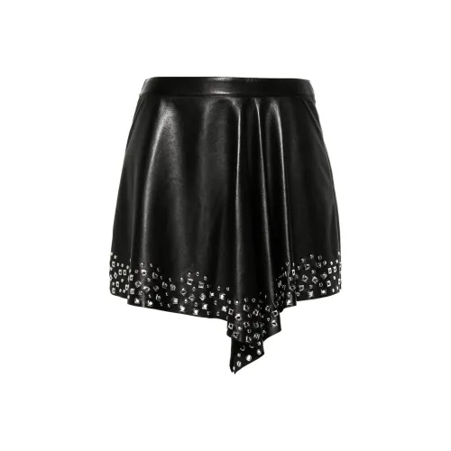ISABEL MARANT Кожаные короткие юбки Женские Черный