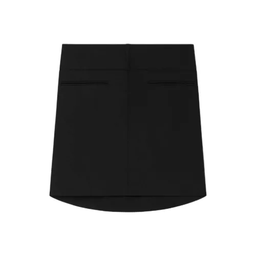 COURREGES SS25 OBLIQUE Драпированная мини-юбка Повседневная Короткая Юбка Женская Черная Черная