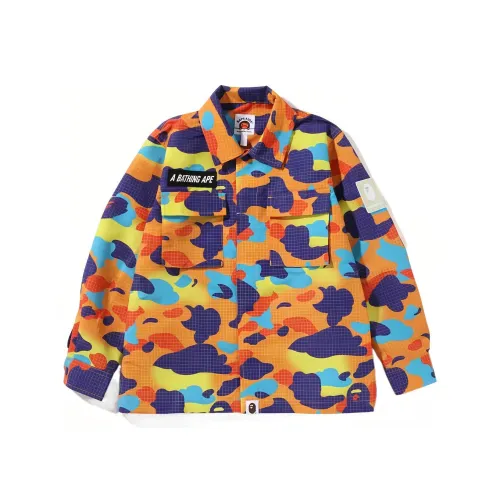 A BATHING APE BAPE совместный бренд Полный принт Детский топ Весенний Осенний Детский