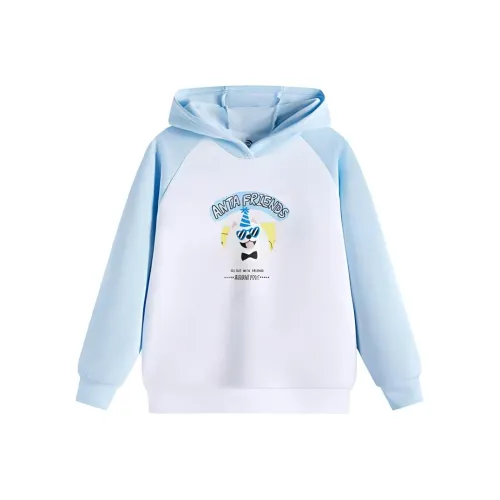 Antakids Свитшот Pure White Ice Cold Blue Подростки