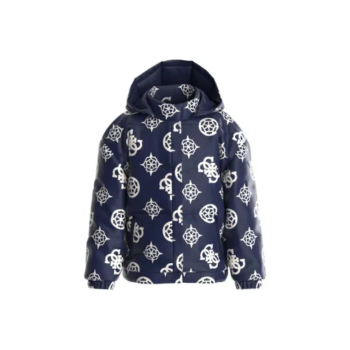 GUESS Хлопковый пуховик Морской синий Детский