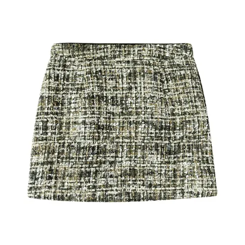 Ouyang Повседневные короткие юбки Женские Песочно-золотой Зеленый