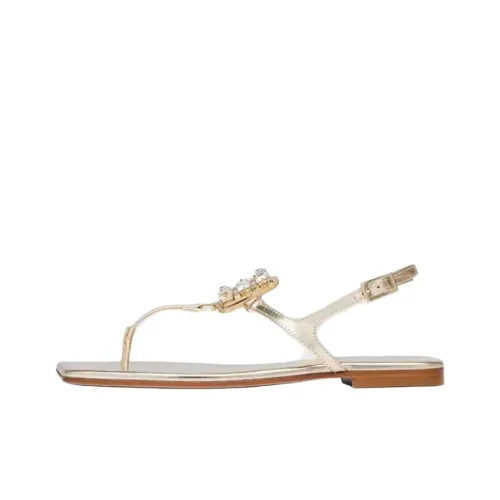 Roger Vivier Tres Vivier One Strap Sandals Women's Gold