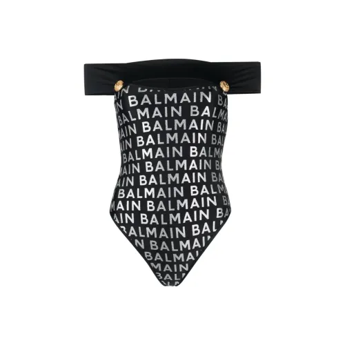 BALMAIN SS23 Ван-Пис Купальник Женский Черный