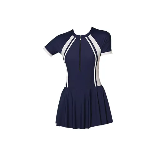 HAOZHILANG Темно-синий купальник для женщин One Piece