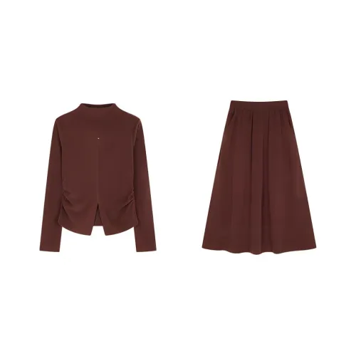 Mo Han Yi Mei Комплект с юбкой Женские Бордовый