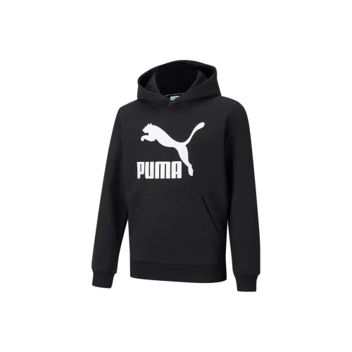 PUMA Свитшот с капюшоном CLASSICS LOGO для детей и подростков черный детский