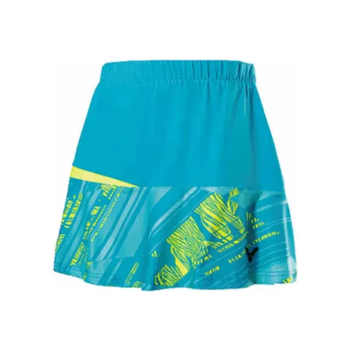 Victor Повседневные короткие юбки Женские Гавайи Синий
