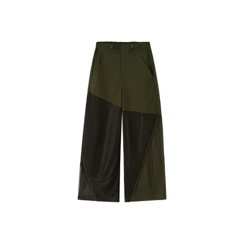 CONP Темно-зеленые унисекс повседневные брюки