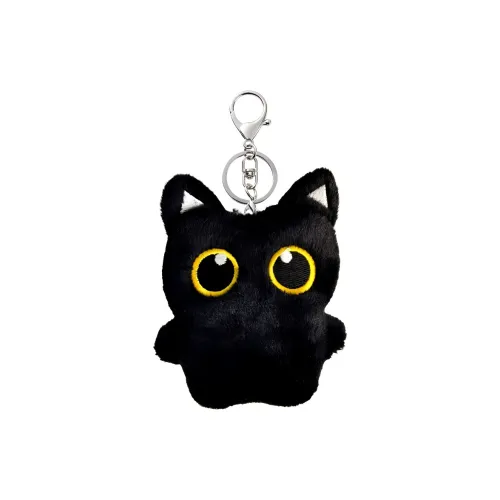 JINBANG Супер милый черный котенок брелок-кукольный плюшевый подвеска 12,5 см рекомендуемая высота