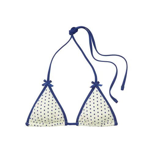 Victoria's Secret Розовый BY FRANKIES BIKINIS Плащ Май Бикини Топ Sleepy Dot Бикини Женские Сине-белый