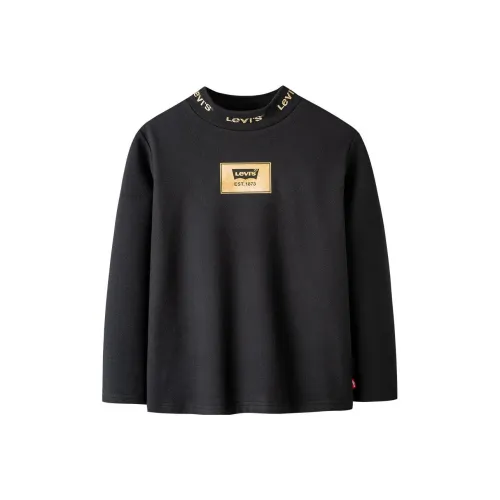 Levis Черные Детские Т-рубашки