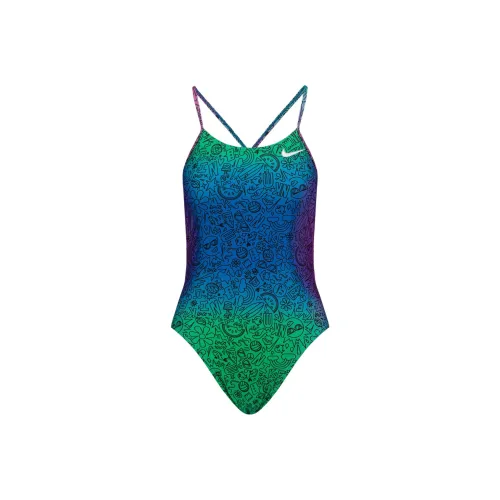 nike Плавание HydraStrong CUTOUT One Piece Купальник One Piece Купальник Женские Синий