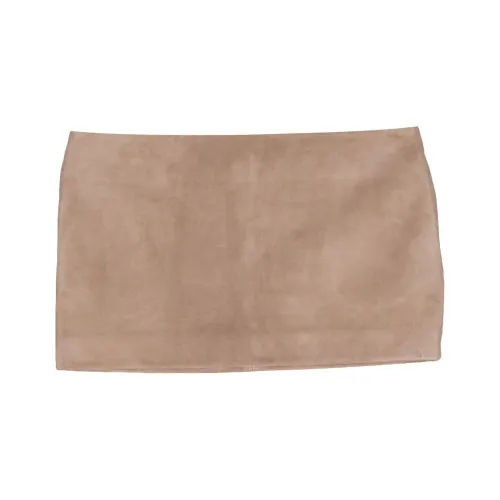 MAGDA BUTRYM Кожаные короткие юбки Женские Тауповый