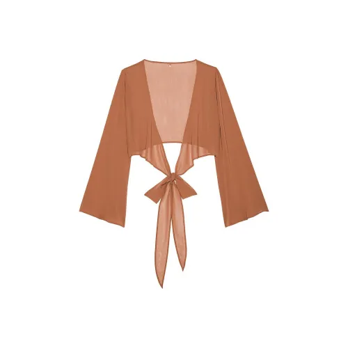 Victoria's Secret Розовый Прозрачный Crinkle Wrap Топ Карамельный Двухкомпонентный Купальник Женские Кофе