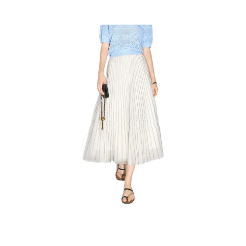 Bethine Повседневный Длинный Юбка Женские Экрю