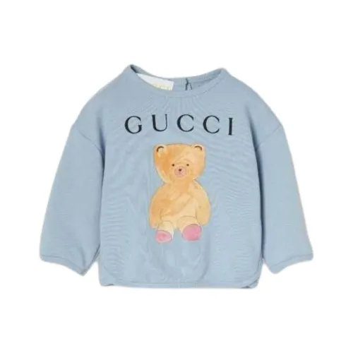 GUCCI Толстовка FW24 Светло-Синий Для Младенцев и Малышей