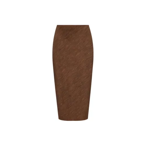 PHILOSOPHY DI LORENZO SERAFINI Повседневный Длинный Юбка Женские Коричневый