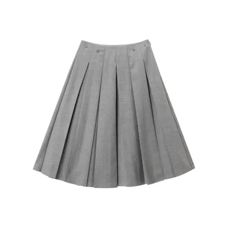 OVV Повседневный Длинный Юбка Женская Жемчужно-Серый