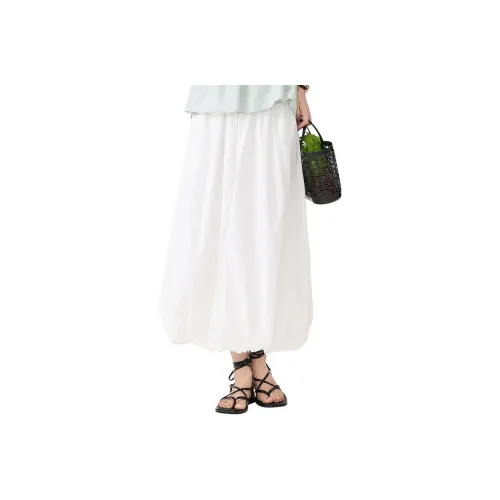 PASSCODIO Повседневный Длинный Юбка Женская Белая