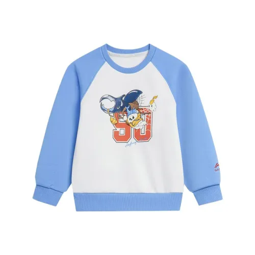 LINING YOUNG Толстовка Sports Life Collection Кремовый Белый с Светлым Кобальтово-синим Детский