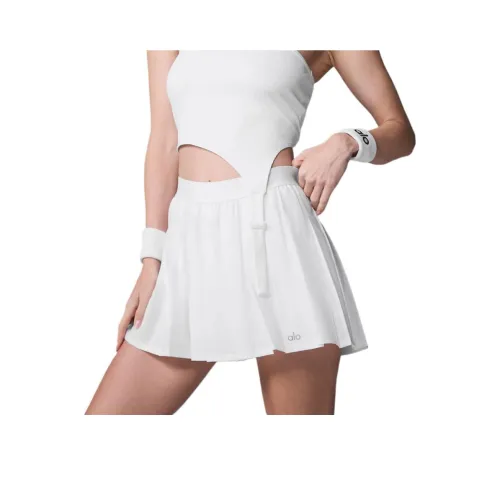 Alo Yoga Varsity Теннис Юбка Повседневные короткие юбки Женская Белая